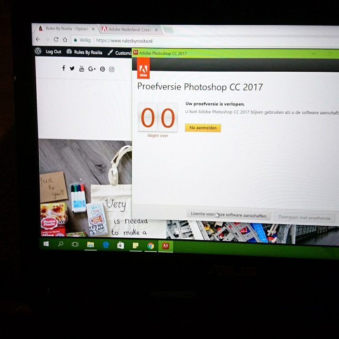 Ik kocht Photoshop voor mijn verjaardag.