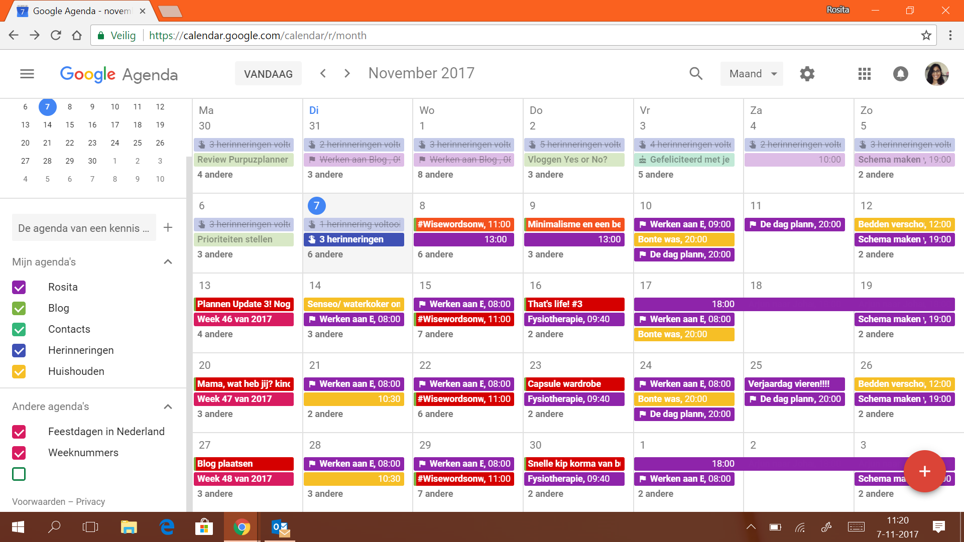 Het nieuwe uiterlijk van Google Calendar.