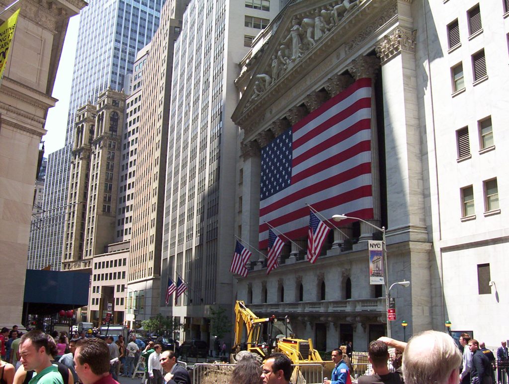 Wallstreet, New York zomer