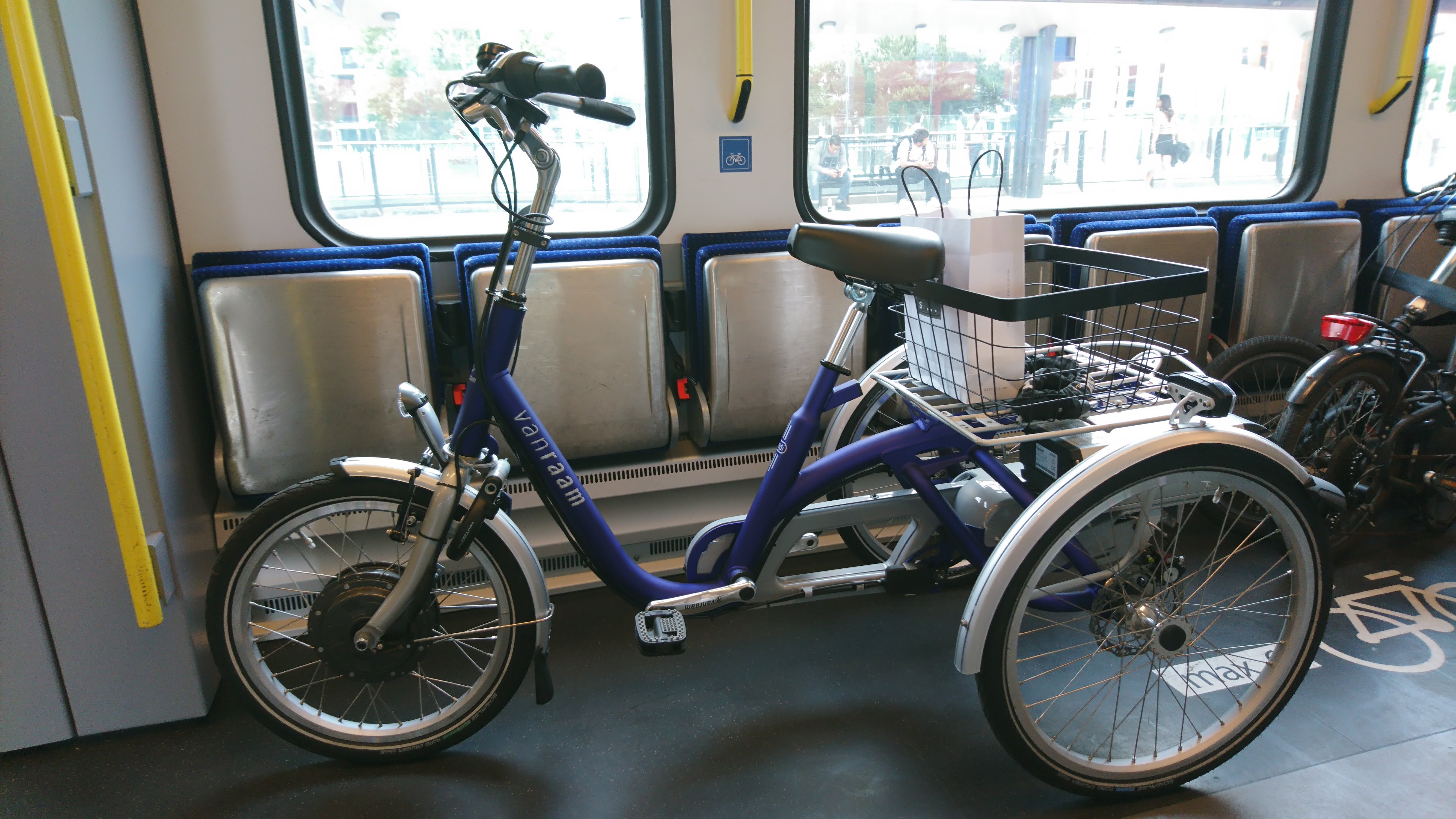 Driewielfiets in de trein bij Arriva